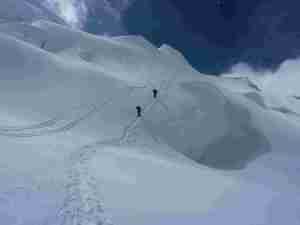 en route between Camp 1 and Camp 2