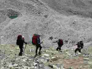 never ending scree to camp 1