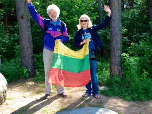 Edita and Vladas on the highest point in Lithuania "Aukstoji"