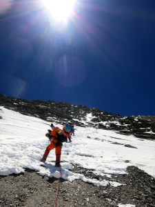 Edita on the way to camp 3