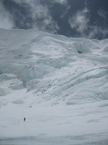 View of the North Col Wall 14 - vaizdas link Siaurinio Balno