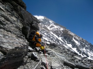 Steep Rocky Ridge on the way to Camp 3