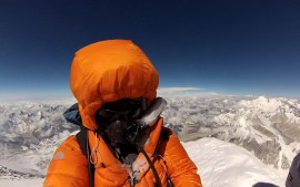 Tarki Sherpa standing on the Summit of Mt Everest