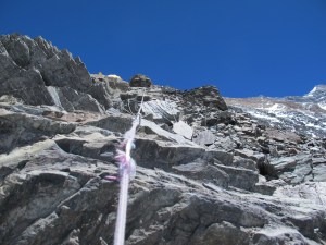 Broken ropes at Camp 2