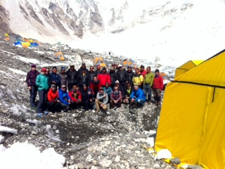 Altitude Junkies Everest/Lhotse 2015 team at EBC