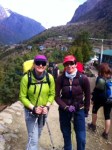 Me and Margaret setting off on the Everest Base Camp trail from Lukla to Phakding earlier today